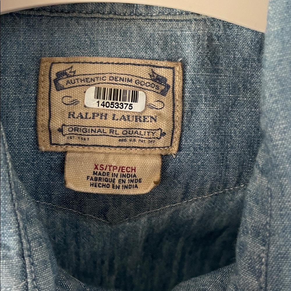 Vintage Ralph Lauren Light Blue Western Denim Shirt - Picture 3 of 4